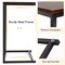 Dark Brown Steel and MDF L-Shaped End Table with Sturdy Modern Design